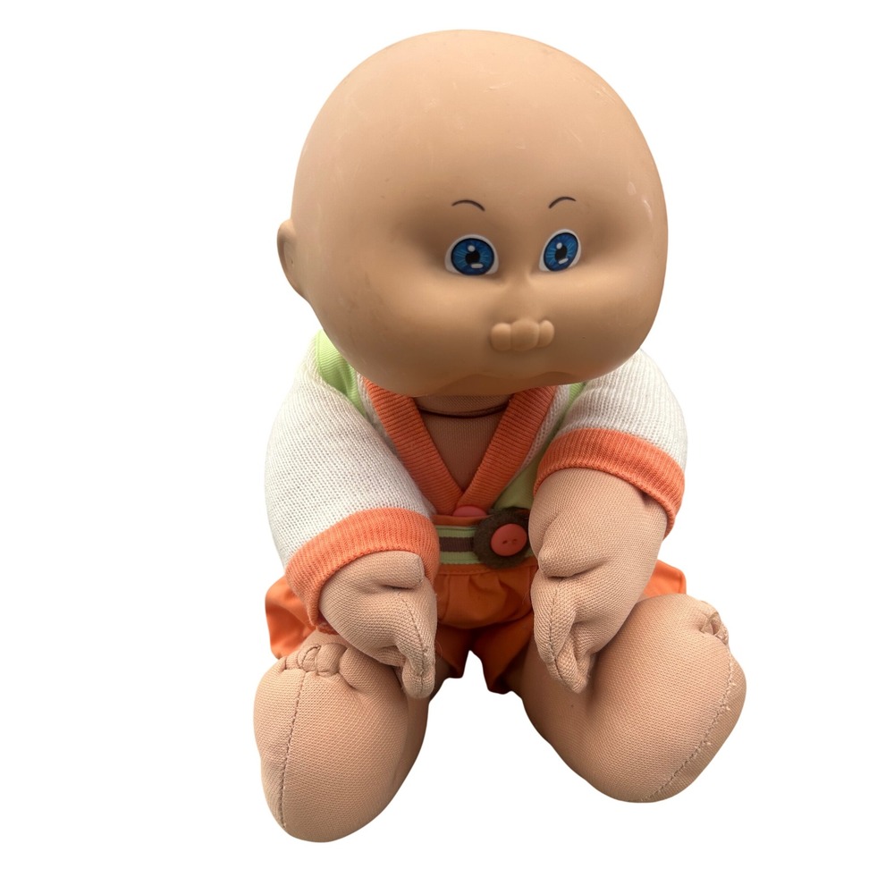 Vintage 1982 Cabbage Patch Kids Coleco Doll Blue Eyes Bald Xavier Roberts 16in